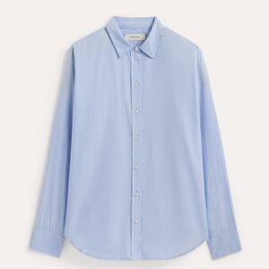 Everlane - The Must-Have Shirt in Silky Cotton - Pale Blue - Size 6